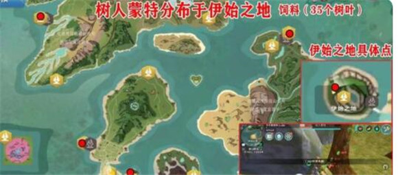 创造与魔法树人蒙特位置