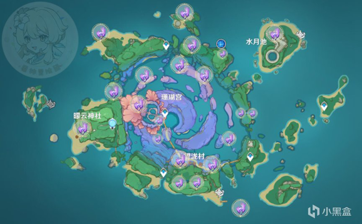 原神2.1雷神瞳位置分布图 原神2.1雷神瞳位置分布图