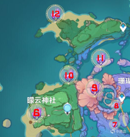 原神2.1雷神瞳位置分布图